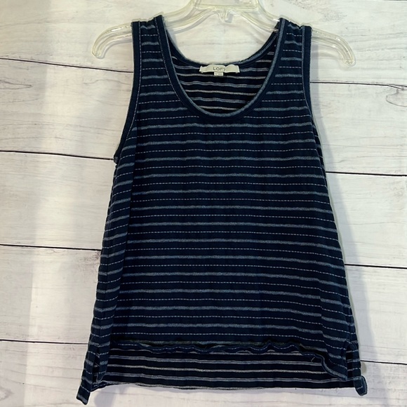 LOFT Tops - Loft Striped Blue/White Tank Top - SZ: Small